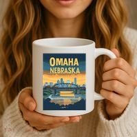 Omaha Nebraska Travel Poster Coffee Mug thumb 3