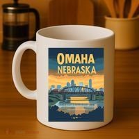 Omaha Nebraska Travel Poster Coffee Mug thumb 4