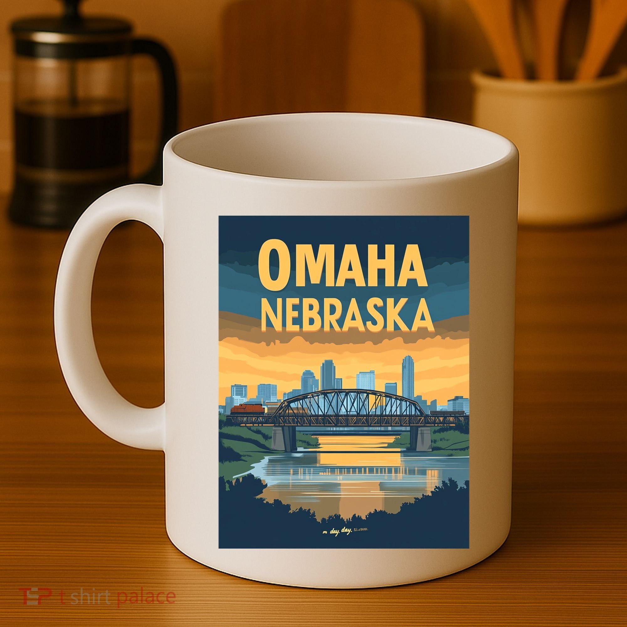 Omaha Nebraska Travel Poster Coffee Mug
