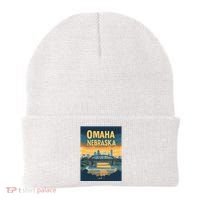 Omaha Nebraska Travel Poster Beanie thumb 0