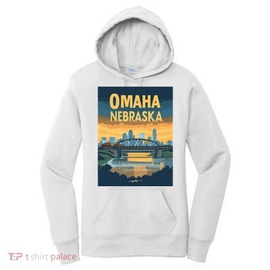 Omaha Nebraska Travel Poster Women's Hoodie