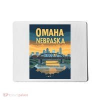 Omaha Nebraska Travel Poster Mousepad thumb 0