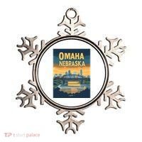 Omaha Nebraska Travel Poster Ornament thumb 0