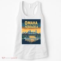 Omaha Nebraska Travel Poster Women's Tank Top thumb 0