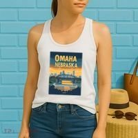 Omaha Nebraska Travel Poster Women's Tank Top thumb 2