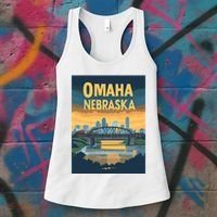 Omaha Nebraska Travel Poster Women's Tank Top thumb 3