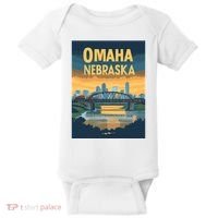 Omaha Nebraska Travel Poster Baby Bodysuit thumb 0