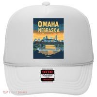 Omaha Nebraska Travel Poster Hat thumb 0