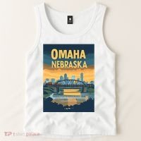Omaha Nebraska Travel Poster Tank Top thumb 2