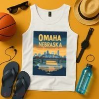 Omaha Nebraska Travel Poster Tank Top thumb 4