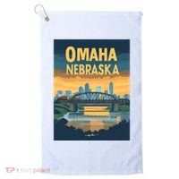 Omaha Nebraska Travel Poster Golf Towel thumb 0