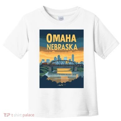 Omaha Nebraska Travel Poster Toddler T-Shirt
