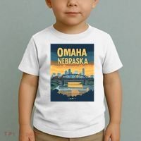 Omaha Nebraska Travel Poster Toddler T-Shirt thumb 2