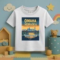 Omaha Nebraska Travel Poster Toddler T-Shirt thumb 3