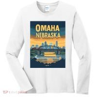 Omaha Nebraska Travel Poster Women's Long Sleeve Shirt thumb 0