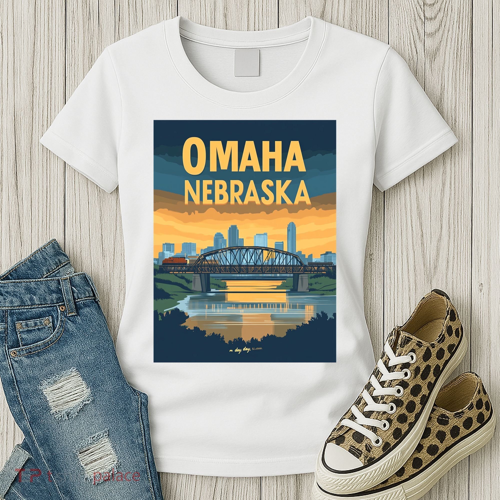 Omaha Nebraska Travel Poster Women's T-Shirt
