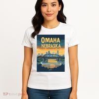 Omaha Nebraska Travel Poster Women's T-Shirt thumb 4