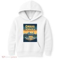 Omaha Nebraska Travel Poster Kids Hoodie thumb 0