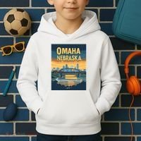 Omaha Nebraska Travel Poster Kids Hoodie thumb 2