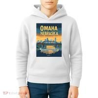 Omaha Nebraska Travel Poster Kids Hoodie thumb 4