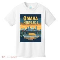 Omaha Nebraska Travel Poster Kids T-Shirt thumb 0
