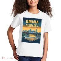 Omaha Nebraska Travel Poster Kids T-Shirt thumb 2