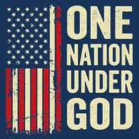 One Nation Under God Patriotic Christian USA Flag Sweatshirt thumb 3