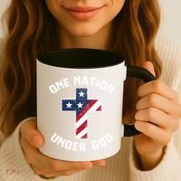 One Nation Under God Patriotic Christian Meaningful Gift Coffee Mug thumb 3