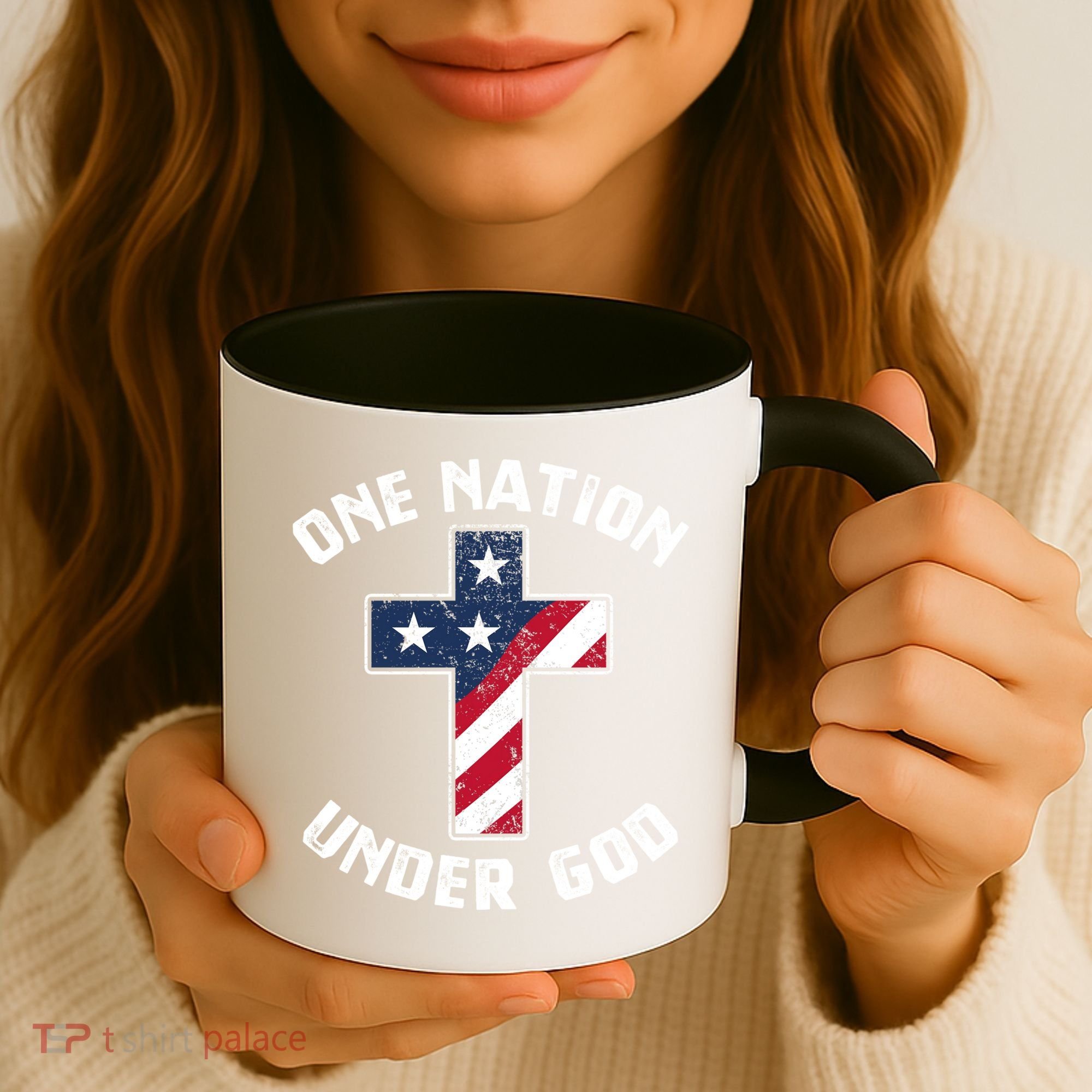 One Nation Under God Patriotic Christian Meaningful Gift Coffee Mug