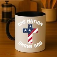 One Nation Under God Patriotic Christian Meaningful Gift Coffee Mug thumb 4