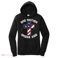One Nation Under God Patriotic Christian Meaningful Gift Women's Hoodie thumb 0