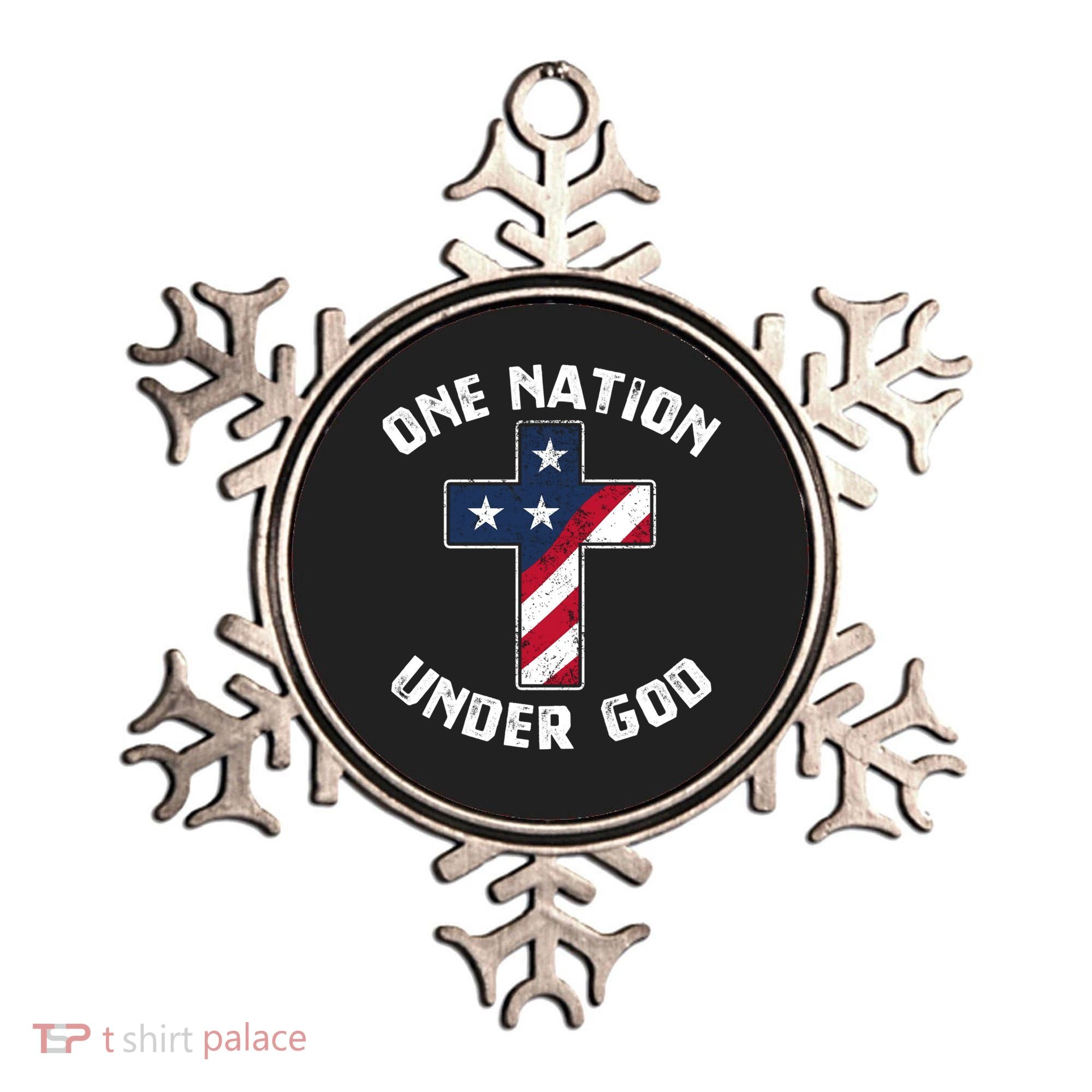 One Nation Under God Patriotic Christian Meaningful Gift Ornament
