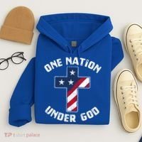 One Nation Under God Patriotic Christian Meaningful Gift Hoodie thumb 4