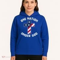 One Nation Under God Patriotic Christian Meaningful Gift Hoodie thumb 5