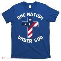 One Nation Under God Patriotic Christian Meaningful Gift T-Shirt thumb 0