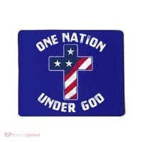 One Nation Under God Patriotic Christian Meaningful Gift Mousepad thumb 0