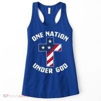 One Nation Under God Patriotic Christian Meaningful Gift Women's Tank Top thumb 0