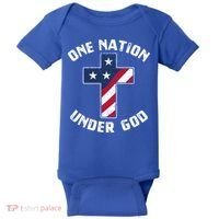 One Nation Under God Patriotic Christian Meaningful Gift Baby Bodysuit thumb 0