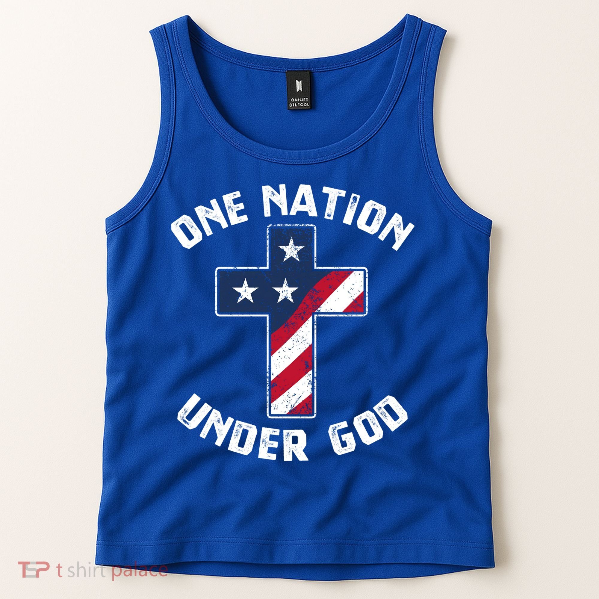 One Nation Under God Patriotic Christian Meaningful Gift Tank Top