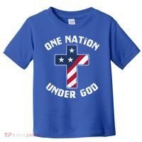 One Nation Under God Patriotic Christian Meaningful Gift Toddler T-Shirt thumb 0