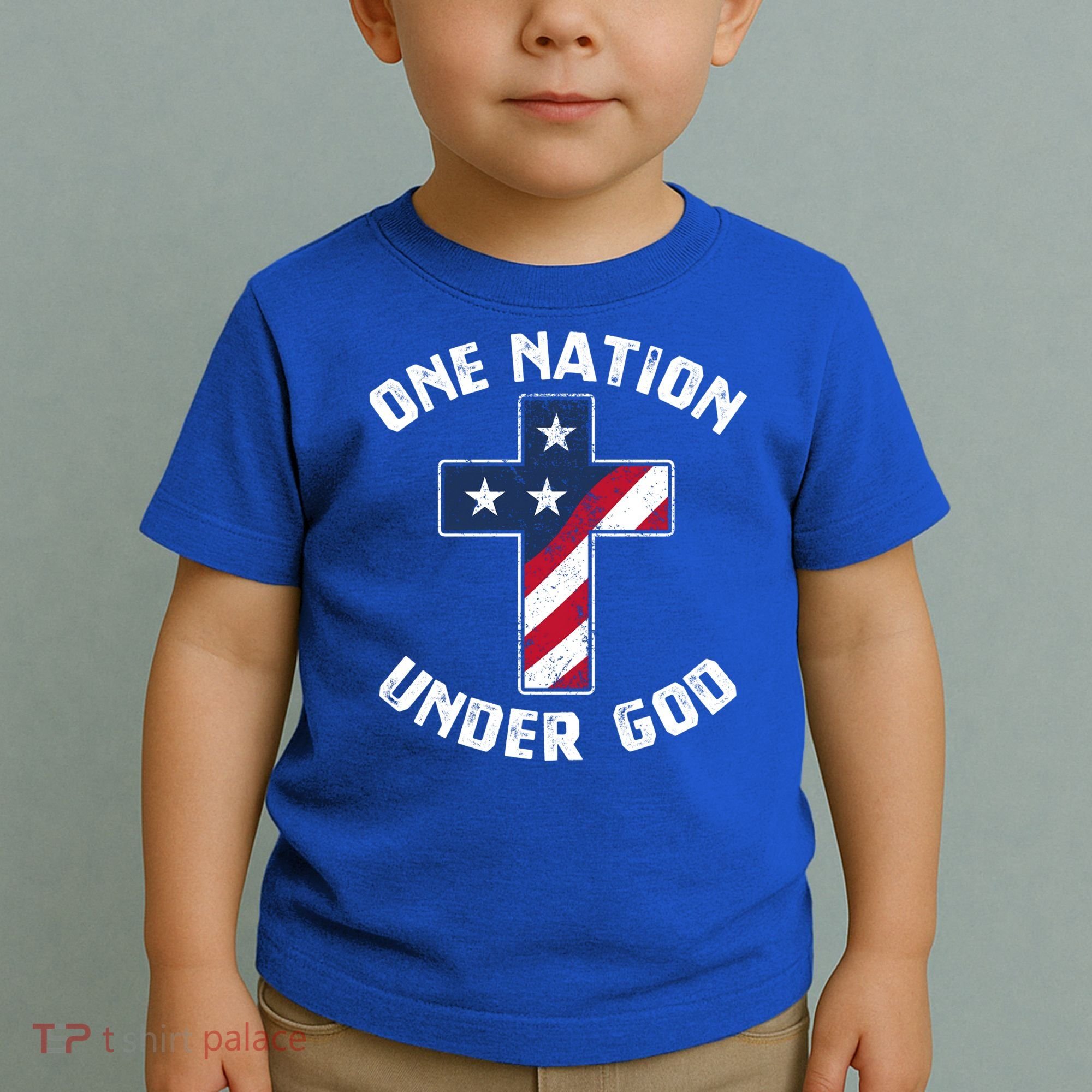 One Nation Under God Patriotic Christian Meaningful Gift Toddler T-Shirt