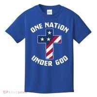 One Nation Under God Patriotic Christian Meaningful Gift Kids T-Shirt thumb 0