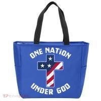 One Nation Under God Patriotic Christian Meaningful Gift Tote Bag thumb 0