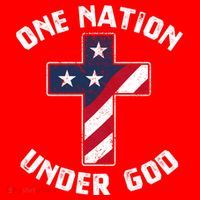 One Nation Under God Patriotic Christian Meaningful Gift Santa Hat thumb 1