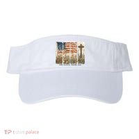 One Nation Under God USA Flag Cross Floral Christian  Visor thumb 0