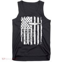 One Nation Under God Grunge Distressed USA American Flag Tank Top thumb 0