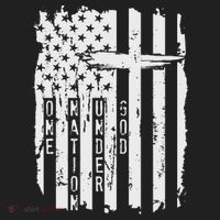 One Nation Under God Grunge Distressed USA American Flag Golf Towel thumb 3