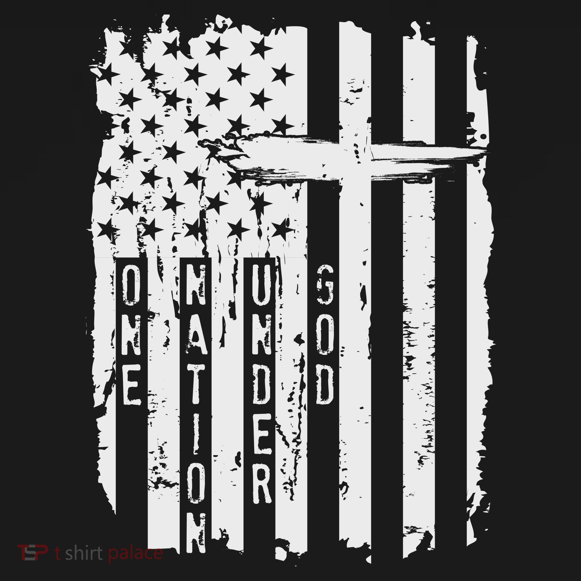 One Nation Under God Grunge Distressed USA American Flag Kids Sweatshirt