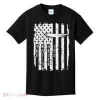One Nation Under God Grunge Distressed USA American Flag Kids T-Shirt thumb 0