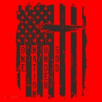 One Nation Under God Grunge Distressed USA American Flag Santa Hat thumb 1